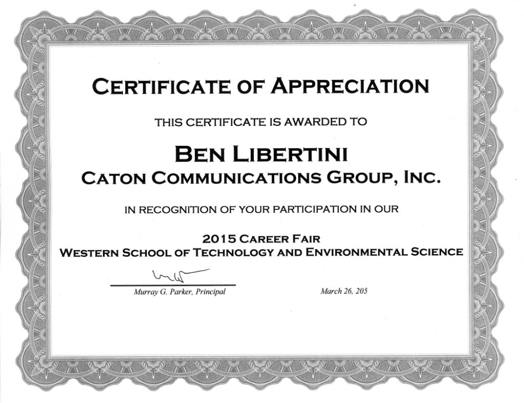 Ben WT certificate
